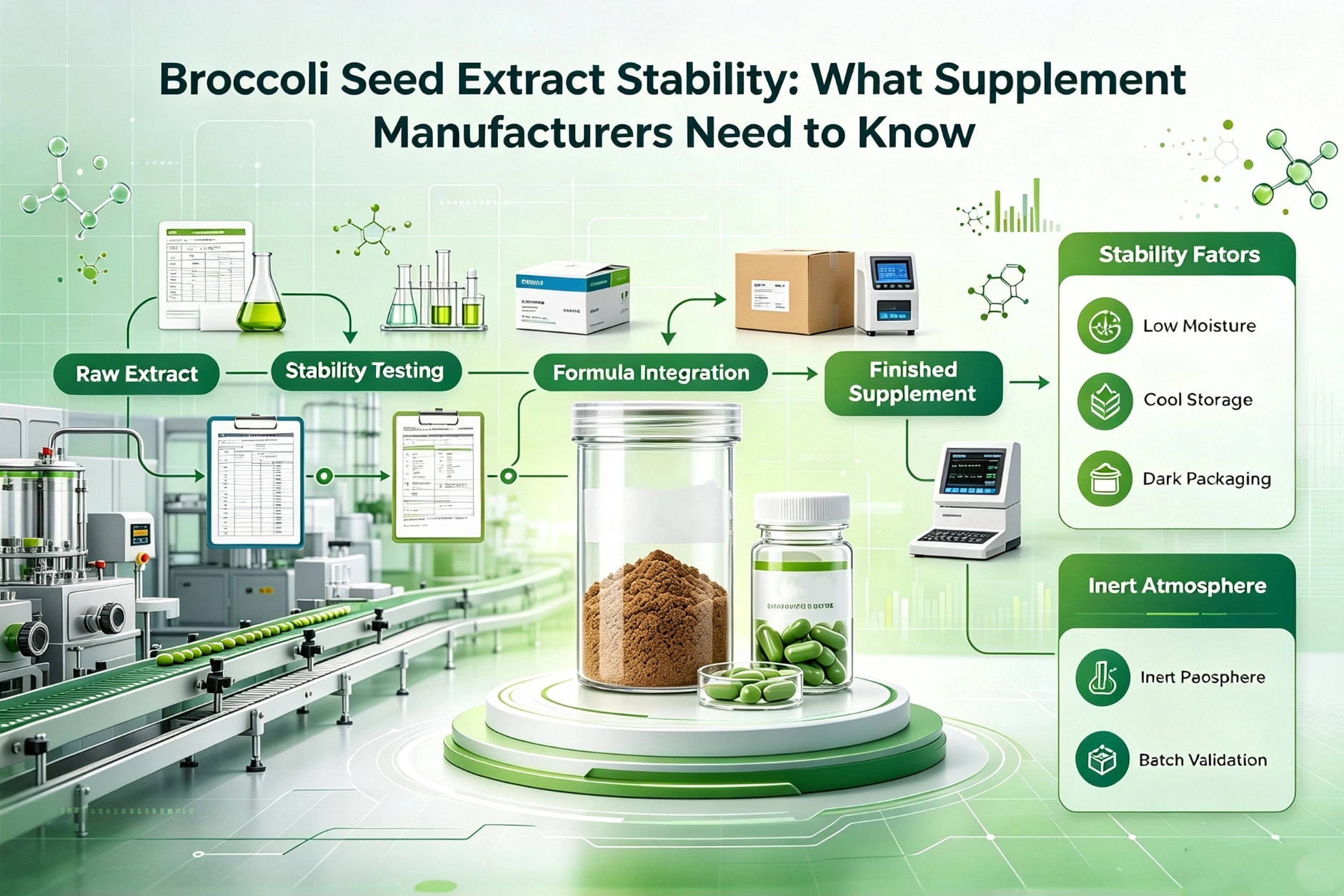 Broccoli Seed Extract Stability: What Supplement Manufacturers Need to Know Broccoli Seed Extract Stability: What Supplement Manufacturers Need to Know